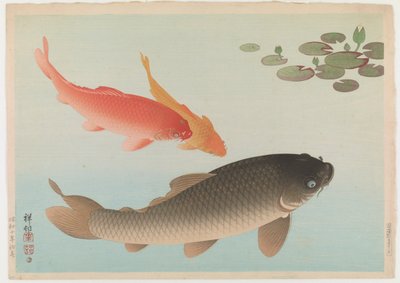 コイ、1935年（カラー木版画） 作： Ohara Koson